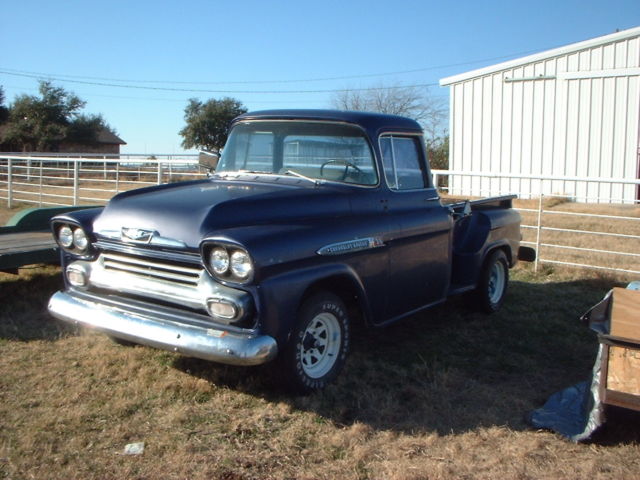 1958 Chevrolet Apache 3100 Short Bed 1/2 Ton Truck Big Cab Window 1958 Chevrolet Other Pickups Deluxe