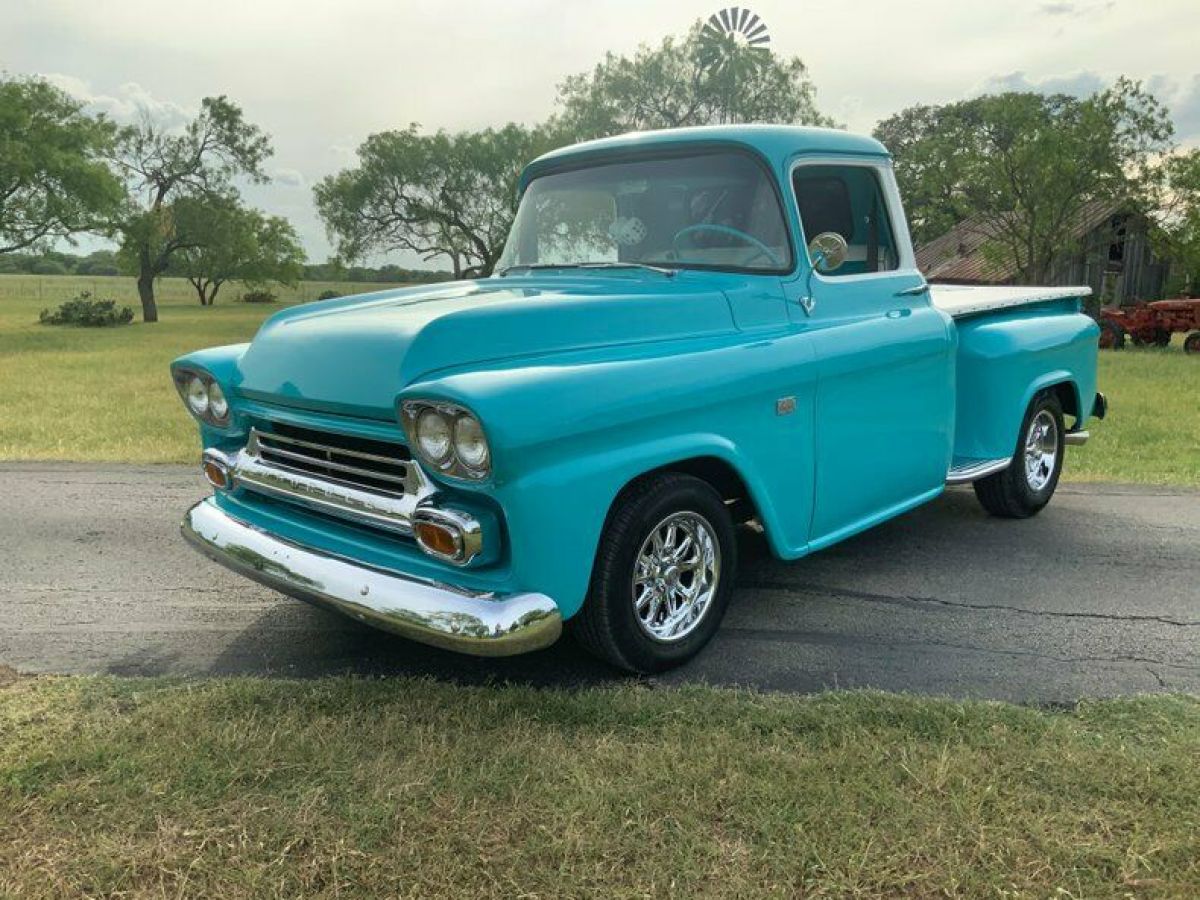 1958 Chevrolet Apache Camaro Clip ps pwr front disc 350 700-R AC 0 Turquoise Pic 1958 Chevrolet Other Pickups Camaro Clip ps pwr front disc 350 700-R AC