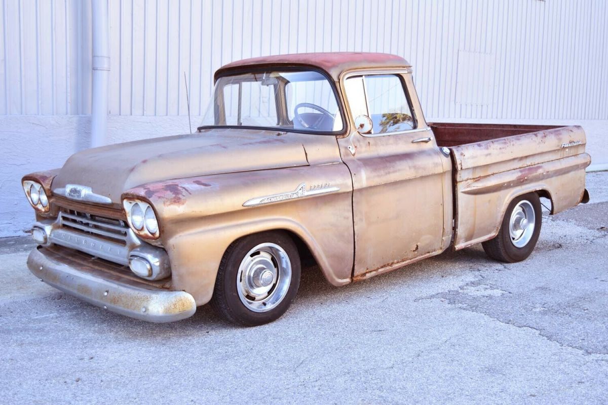 1958 Chevrolet Apache, Short Bed, Fleetside, Big Back Window Pickup 1958 Chevrolet Other Pickups