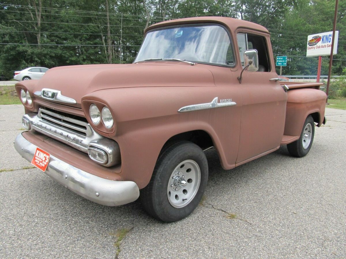 1958 Chevrolet Apache Short Bed Step Side Two Wheel Drive 1958 Chevrolet C-10