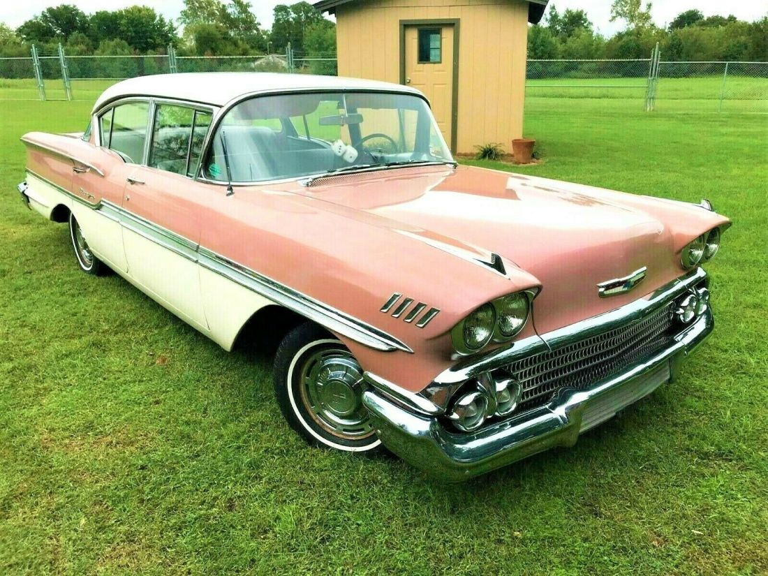 1958 Chevrolet Biscayne Cay Coral Chevy Sedan 1958 Chevrolet Biscayne