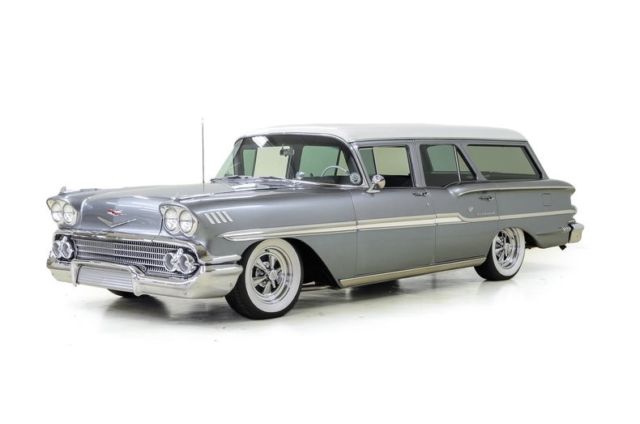 1958 Chevrolet Brookwood Station Wagon 6376 Miles Lt Gun Metal/White Station Wa 1958 Chevrolet Brookwood Station Wagon --