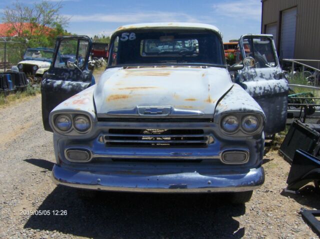1958 Chevrolet Chevy Truck Pick up Short Bed 3100 Apache Truck Small Window 1958 Chevrolet Other Pickups 3100 Apache Chrome Body parts