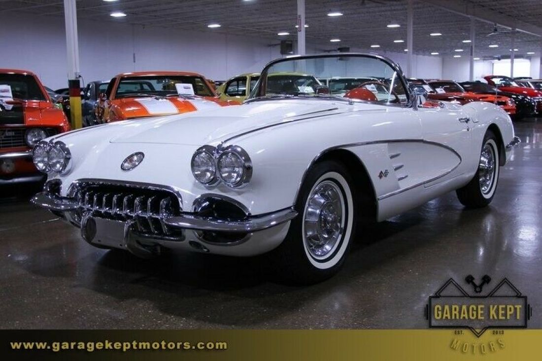 1958 Chevrolet Corvette Convertible White Convertible 283ci/230hp V8 9174 Miles 1958 Chevrolet Corvette Convertible