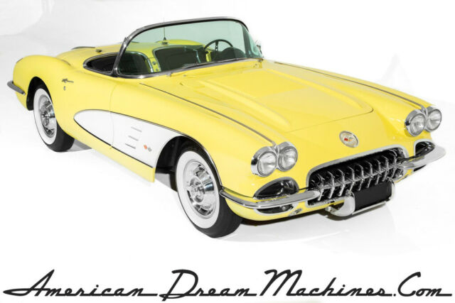 1958 Chevrolet Corvette Convertible, Yellow/Black, 283, Automatic Automatic 1958 Chevrolet Corvette Convertible, Yellow/Black, 283, Automatic