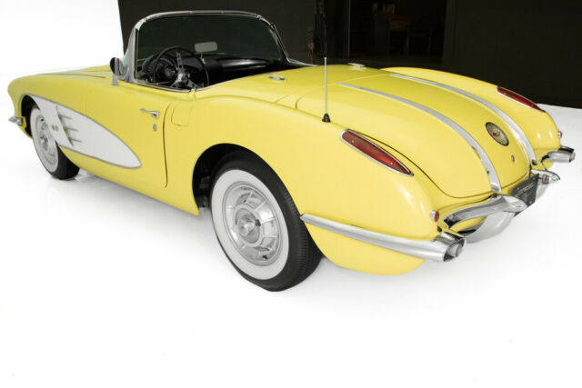 1958 Chevrolet Corvette Convertible, Yellow/Black, 283, Automatic - photo 7