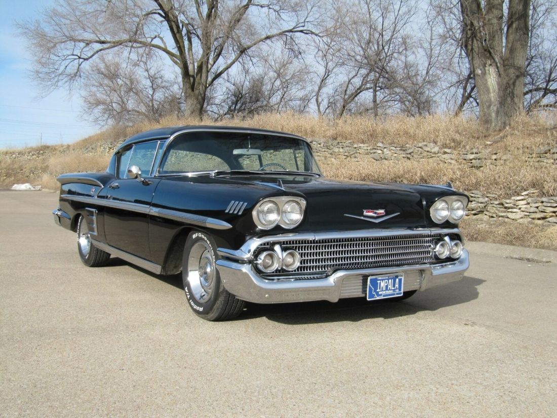1958 CHEVROLET IMPALA 1700 Miles BLACK A/C-P WINDOWS & SEAT 8 cyl 4 Speed Auto 1958 Chevrolet Impala