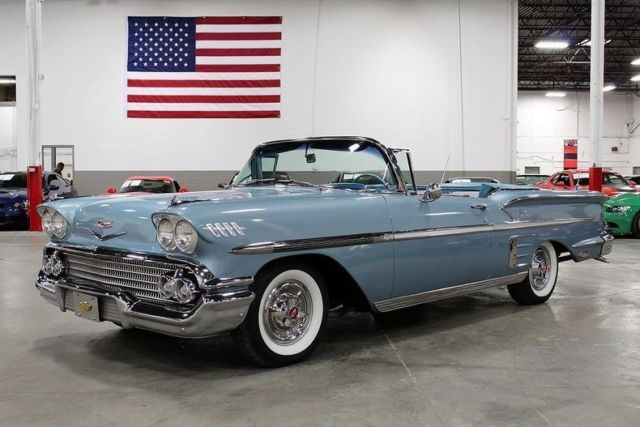 1958 Chevrolet Impala Convertible 31166 Miles Blue Convertible 348 V8 2 Speed Po 1958 Chevrolet Impala Convertible