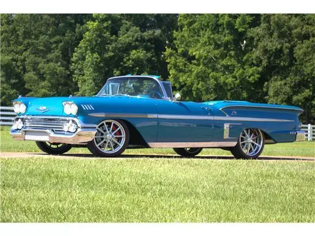1958 Chevrolet Impala Convertible 348 Tri-Power Lowered RideTech Restomod Chevy 1958 Chevrolet Impala Convertible