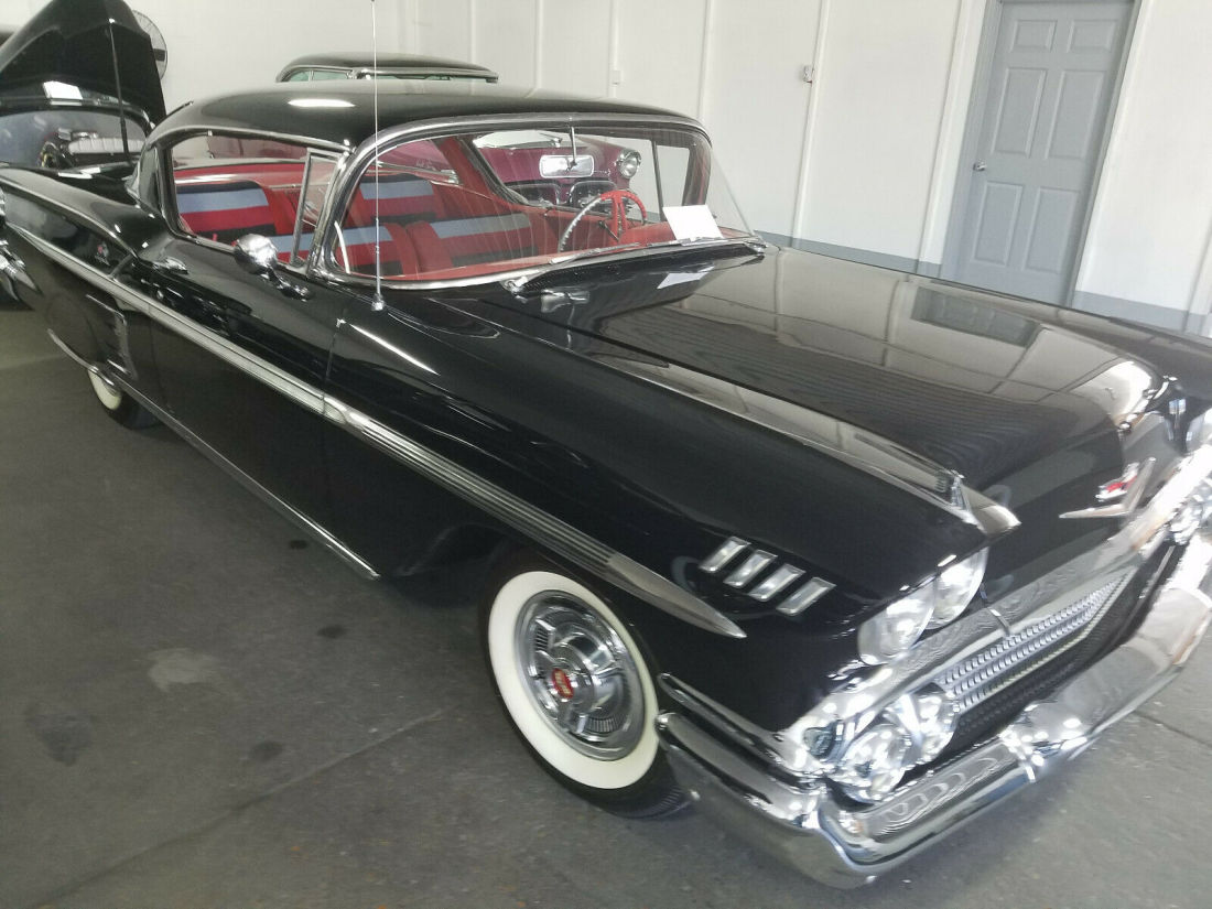 1958 CHEVY IMPALA BLACK/RED SUPERIOR CONDITION FACTORY 283 V8 POWERGLIUDE 1958 Chevrolet Impala IMPALA