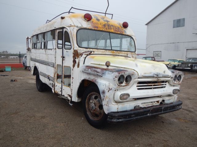 1958 CHEVY SCHOOL BUS FROM NEW MEXICO HOT RAT STREET ROD PROJECT CAR 1957 1955 1958 Chevrolet Superior School Bus Short School Bus