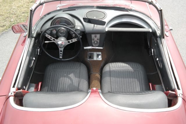 1958 Chevrolet Corvette 1958 Corvette Burgandy/Black Convertible Driver - photo 4
