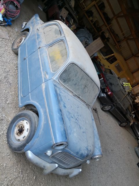 1958 Fiat Milllicento, California car, inside storage for over 35 years, project 1958 Fiat 1100D