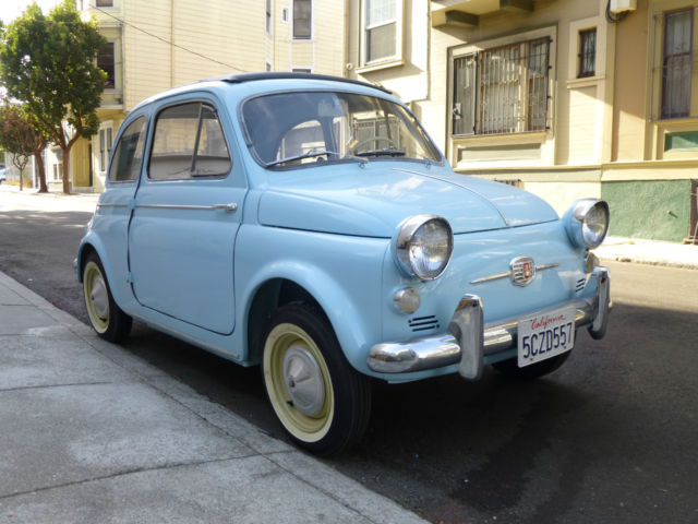 1958 Fiat Nuova 500 America Convertible 18K Original Miles New Paint California 1958 Fiat 500 Nuova 500 America