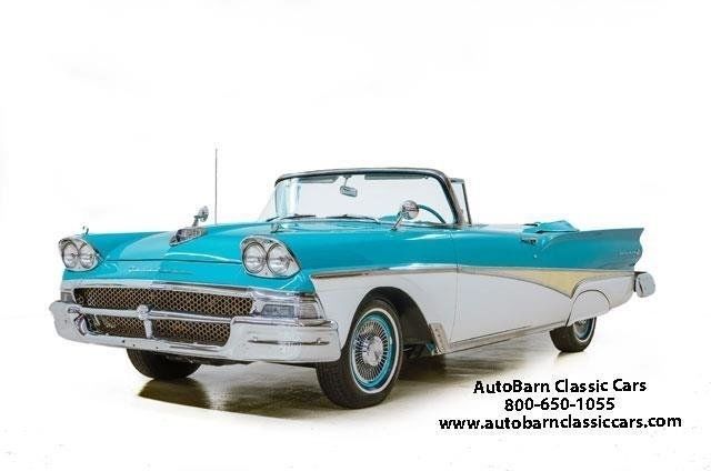 1958 Ford Fairlane 500 17321 Miles Turquoise/White 352 ci 3-sod Manual on Colu 1958 Ford Fairlane --