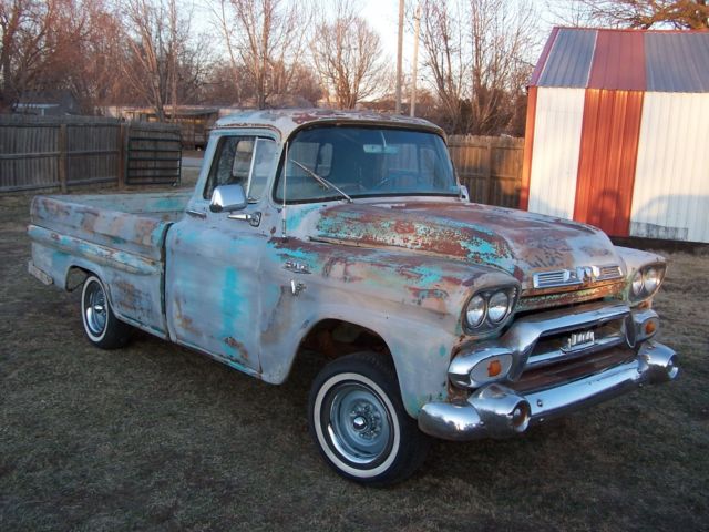 1958 GMC Apache fleetside 100 proj. ie 1950 rat rod step van bread truck 1949 1958 Chevrolet Other Pickups fleetside