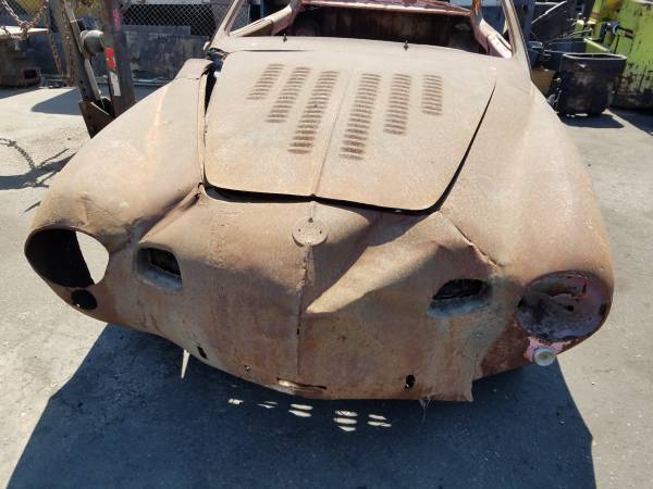 1958 Karman Ghia. lowlight ghia project shell roller 1958 Volkswagen Karmann Ghia