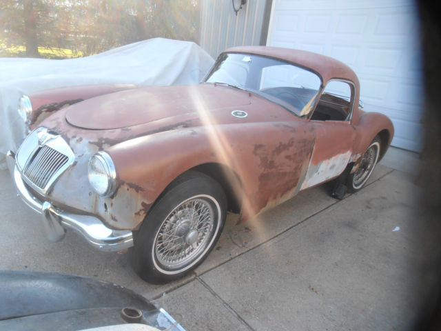 1958 MG MGA Coupe Wire Wheels also 4 more MGA cars available for a package deal 1958 MG MGA