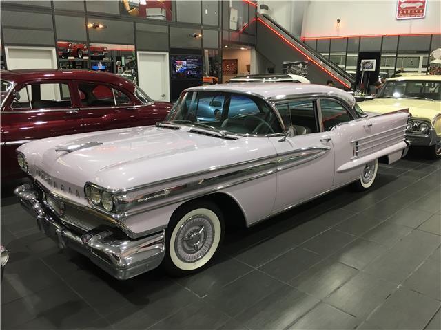 1958 Oldsmobile Super 88 Sedan, Heather on Grey-Ivory, Beautiful Driver 1958 Oldsmobile Eighty-Eight --