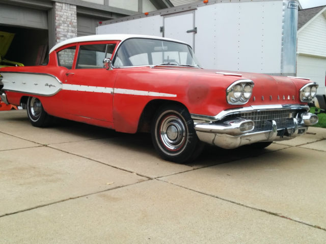 1958 PONTIAC CHIEFTAIN 75% ORIGINAL RED/WHITE PAINT 39K ORIGINAL MILES BARN FIND 1958 Pontiac CHIEFTAIN
