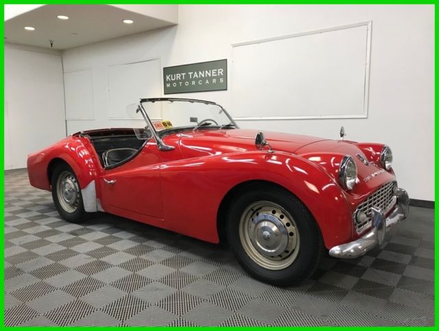 1958 TRIUMPH TR3A SPORTS ROADSTER. NICE RUNNING, DRIVING CAR FOR IMPROVEMENT 1958 Triumph TR3 4-SPEED WITH OVERDRIVE GEARBOX