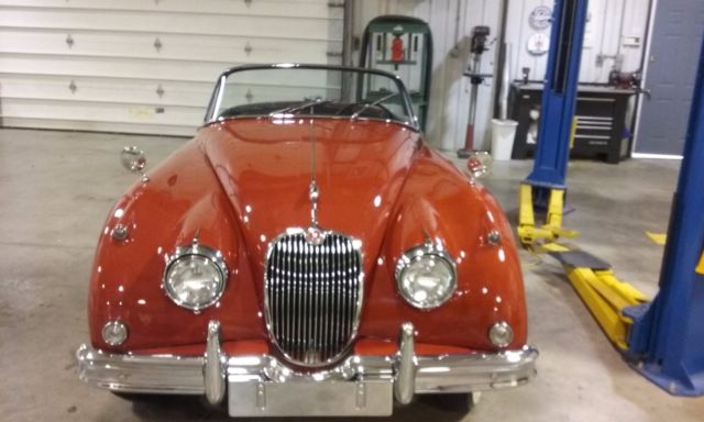 1959 59XK Jaguar Red and Black Roadster Automobile - Completely Restored 1959 Jaguar XK