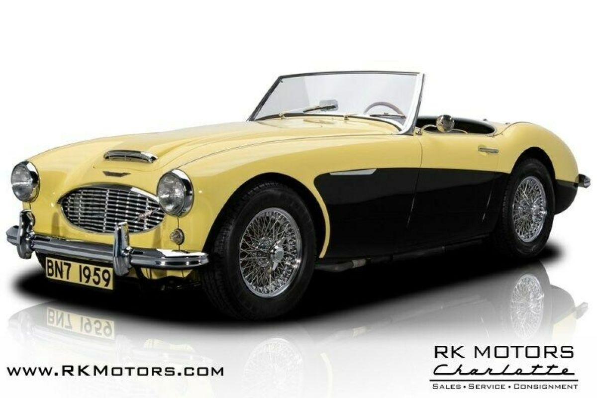 1959 Austin-Healey 3000 Mark I BN7 Primrose Yellow Roadster 2.9 Liter 6 Cylinder 1959 Austin Healey 3000 Mark I BN7