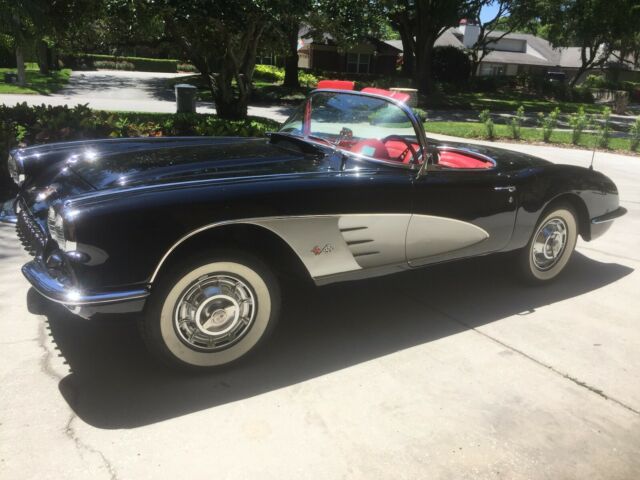 1959 Black Corvette Resto Mod 350cc both tops 4 speed Exc cond red interior 1959 Chevrolet Corvette