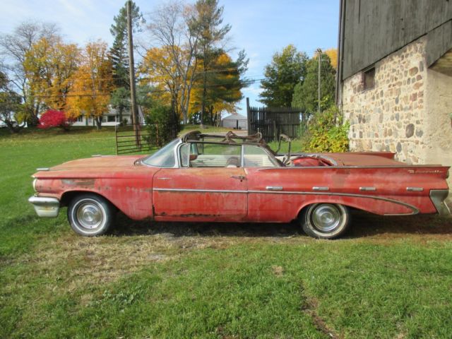 1959 BONNIVILLE CONVERTIBLE PROJECT BARN FIND 1959 Pontiac Bonneville