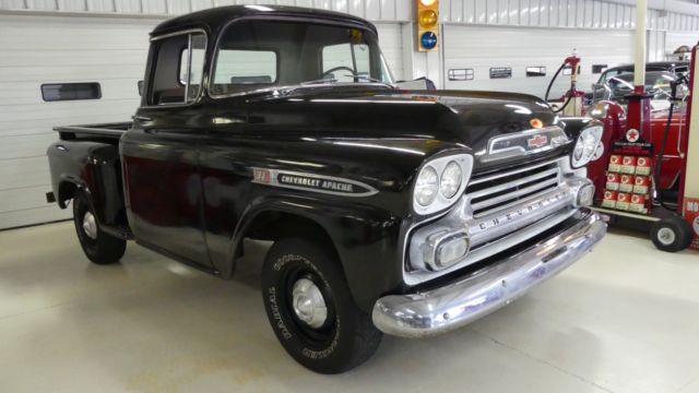 1959 Chevrolet Apache 3100 19415 Miles Black Pickup Truck 235 Manual 3-Speed 1959 Chevrolet Other Pickups 3100