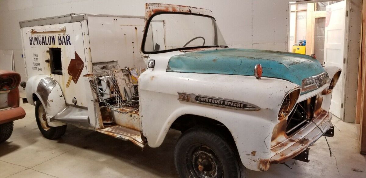 1959 Chevrolet Apache 3100 Bungalow Bar Ice cream truck 1958 Chevrolet Apache