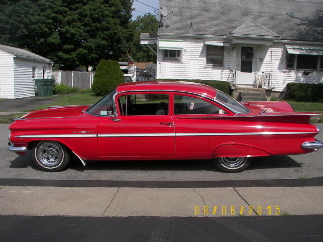 1959 Chevrolet Bel Air 150/210 post 283 CI 4 speed Roman red 1959 Chevrolet Bel Air/150/210 Bel Air