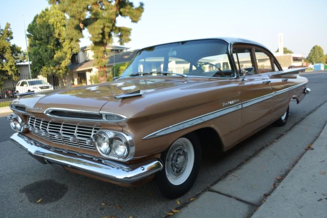 1959 Chevrolet Bel Air Bel Air 36,566 Miles Gold and White Sedan 235 CID I-6 Aut 1959 Chevrolet Bel Air/150/210 Bel Air