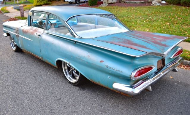1959 Chevrolet Biscayne Patina Resto mod impala bel air sbc 383 4spd Hot Rod rat 1959 Chevrolet Impala biscayne