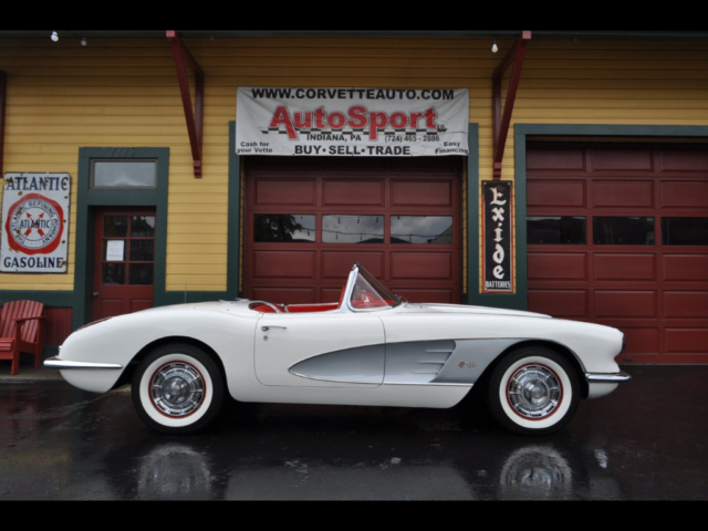 1959 Chevrolet Corvette 1959 Snowcrest White/Red Silver Cove 43041 Miles Snowcre 1959 Chevrolet Corvette 1959 Snowcrest White/Red Silver Cove
