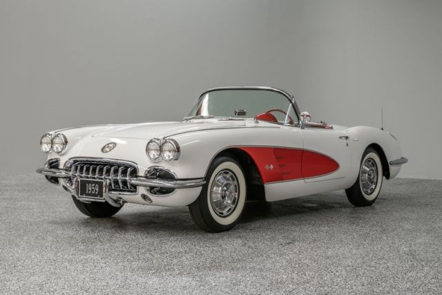 1959 Chevrolet Corvette 24927 Miles Snowcrest White/Roman Red Convertible 283ci 1959 Chevrolet Corvette --