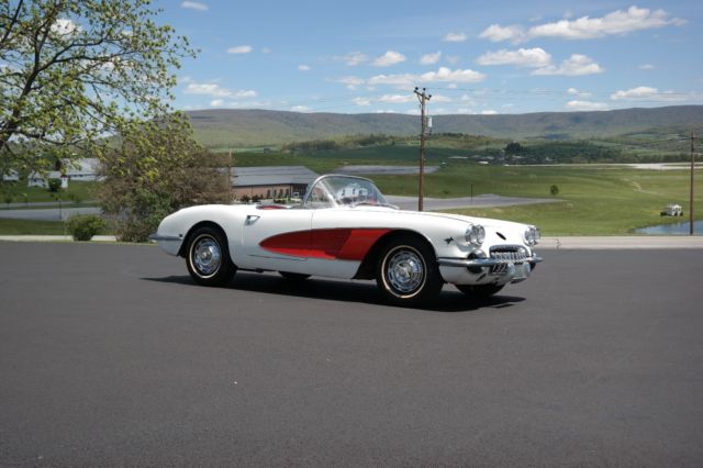 1959 Chevrolet Corvette Convertible *Driver*White/Red*4spd*NOM*NiceBody*L@@K 1959 Chevrolet Corvette Driver*White/Red*N.O.M*HardTopONLY