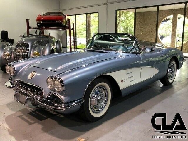 1959 Chevrolet Corvette Convertible V8 Manual Frost Blue 1959 Chevrolet Corvette --