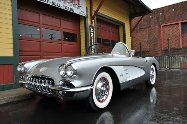 1959 Chevrolet Corvette Inca Silver Red Interior Beautifully Restored Road - photo 11