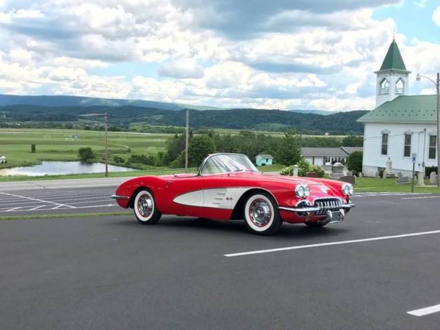 1959 Chevrolet Corvette Red/Red*DualQuad*245hp*4Spd*2x4s*L@@K*BeautifulC1* - photo 2
