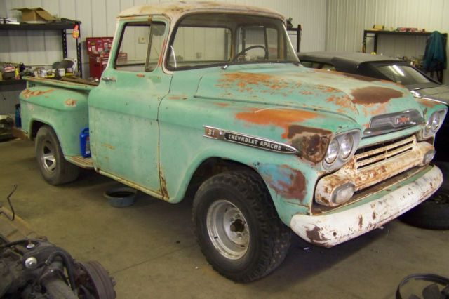 1959 Chevy 1/2 ton SWB BBW W/1993 C4 Corvette package deal project Arizona truck 1959 Chevrolet Other Pickups std
