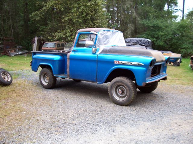 1959 chevy 1/2ton shortbed 4x4 pickup project like apache napco gmc 1959 Chevrolet Other Pickups plain