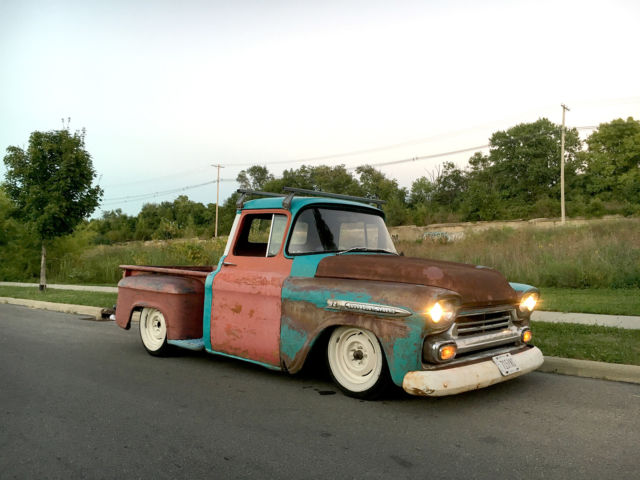 1959 Chevy Apache 1/2 ton step side hot rod lowered patina truck chevrolet 1959 Chevrolet Other Pickups
