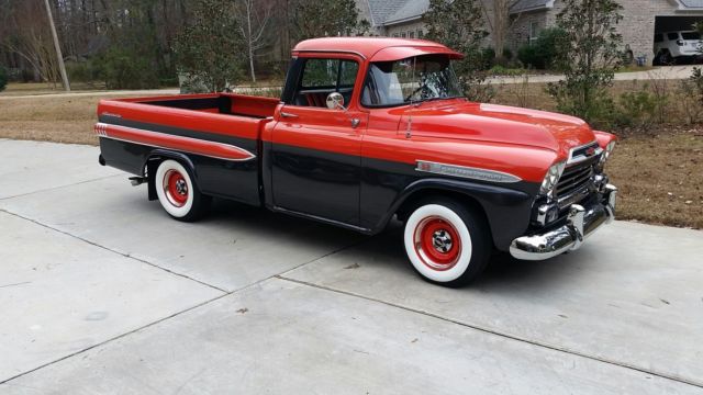 1959 CHEVY APACHE FLEETSIDE 350/400 TURBO <> A/C<>STREET ROD<>CRUISER<>RAT ROD 1959 Chevrolet Other Pickups KUSTOM APACHE FLEETSIDE
