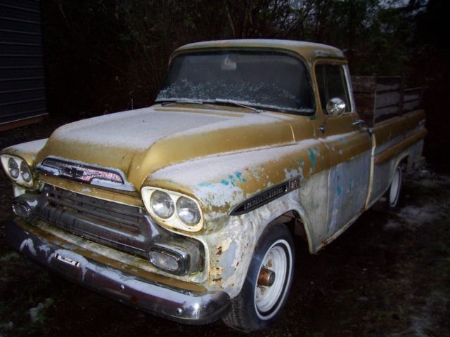 1959 chevy apache fleetside big window V/8 project GMC 1959 Chevrolet Other Pickups standard