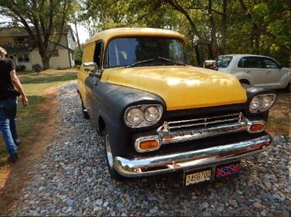 1959 Chevy Apache Panel Truck 3100 Partially Restored "The Lemon-ader" 1959 Chevrolet Apache Panel Truck