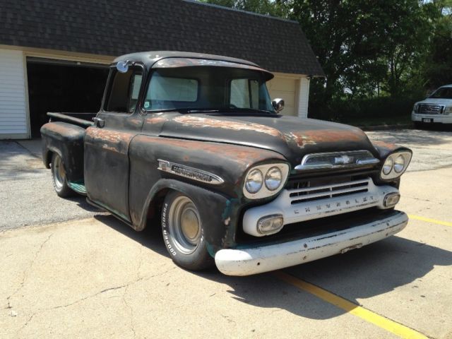1959 CHEVY APACHE SHORT BED 1/2 TON V8 AUTOMATIC AIR RIDE 1959 Chevrolet Other Pickups V8 AUTOMATIC AIR RIDE