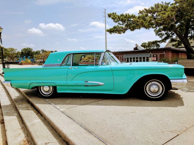 1959 Classic Car Ford TBird No Reserve Turquoise 62K Running Vintage 300HP V8 1959 Ford Thunderbird