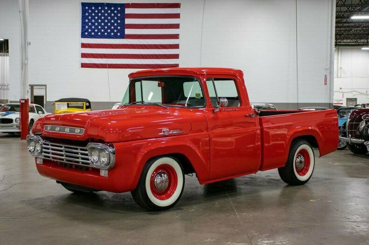 1959 Ford F100 2992 Miles Viper Red Pickup Truck 429ci V8 C6 1959 Ford F-100