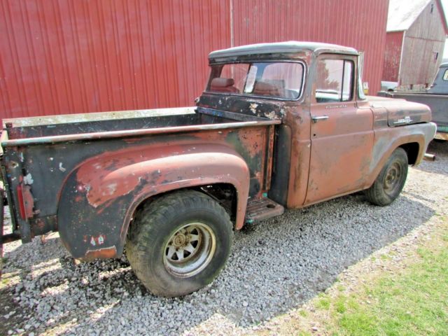 1959 Ford F100 Custom Cab Wrap Around Rear Window Shortbed Pickup Truck 1959 Ford F-100